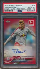 Timo Werner [Autograph Red Refractor] Soccer Cards 2018 Topps Chrome Bundesliga Prices