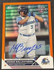 Moises Ballesteros [Autograph Orange] #PD-166 Baseball Cards 2023 Topps Pro Debut Prices