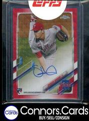 Spencer Howard [Red Wave Refractor] #RA-SH Baseball Cards 2021 Topps Chrome Rookie Autographs Prices