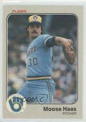 Moose Haas #35 Baseball Cards 1983 Fleer Prices