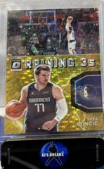Luka Doncic [Gold Pulsar] #4 Basketball Cards 2021 Panini Donruss Optic Raining 3s Prices
