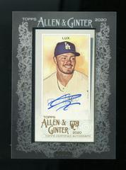 Gavin Lux [Black Frame] #MA-GL Baseball Cards 2020 Topps Allen & Ginter Mini Autographs Prices