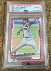 Triston McKenzie [X Red Xfractor] #6 Baseball Cards 2021 Bowman Chrome Prices