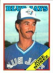 Jose Nunez Baseball Cards 1988 Topps Prices