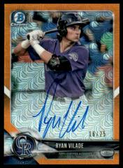 Ryan Vilade [Orange Refractor] Baseball Cards 2018 Bowman Mega Box Chrome Autographs Prices