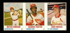 Bob Forsch, Butch Hobson, George Foster [Hand Cut Panel] Baseball Cards 1978 Hostess Prices