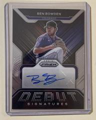 Ben Bowden Baseball Cards 2022 Panini Prizm Debut Signatures Prices