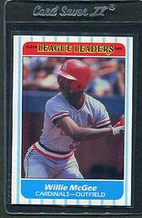 Willie McGee #24 Baseball Cards 1986 Fleer League Leaders Prices