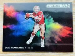 Joe Montana Football Cards 2022 Panini Obsidian Color Blast Black Prices