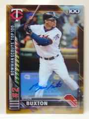 Byron Buxton [Autograph] Baseball Cards 2016 Bowman Scouts' Top 100 Prices