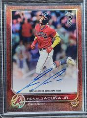 Ronald Acuna Jr. [Rose Gold] #BBA-RA Baseball Cards 2022 Topps Chrome Ben Baller Autographs Prices