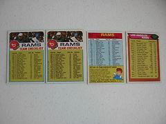 Los Angeles Rams Football Cards 1973 Topps Team Checklists Prices