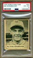Hal Schumacher #23 Baseball Cards 1936 World Wide Gum Prices