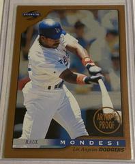 Raul Mondesi [Series 1 Artist's Proof] #7 Baseball Cards 1996 Score Dugout Collection Prices