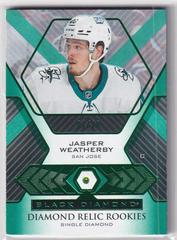 Jasper Weatherby [Emerald Single] #BDR-JW Hockey Cards 2021 Upper Deck Black Diamond Rookie Relic Prices