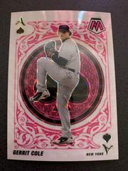 Gerrit Cole [Pink Fluorescent] #A-3 Baseball Cards 2022 Panini Mosaic Aces Prices