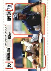 B. J. Upton, Rickey Henderson #LL55 Baseball Cards 2010 Topps Legendary Lineage Prices