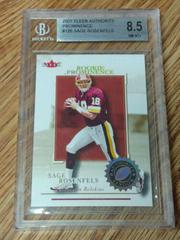 Sage Rosenfels [Prominence 25] Football Cards 2001 Fleer Authority Prices