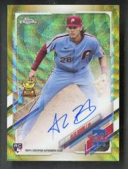 Alec Bohm [Gold Wave Refractor] #RA-AB Baseball Cards 2021 Topps Chrome Rookie Autographs Prices