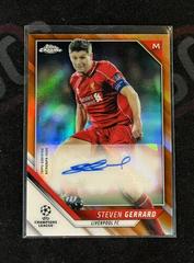 Steven Gerrard [Orange Refractor] Soccer Cards 2021 Topps Chrome UEFA Champions League Autographs Prices