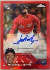 Masataka Yoshida [Red] #AC-MY Baseball Cards 2023 Topps Chrome Update Autographs Prices