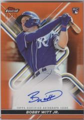 Bobby Witt Jr. [Orange] Baseball Cards 2022 Topps Finest Autographs Prices