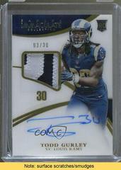 Todd Gurley [Autograph Patch] #160 Football Cards 2015 Panini Immaculate Prices