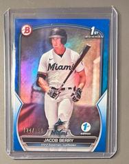 Jacob Berry [Blue] Baseball Cards 2023 Bowman 1st Edition Prices