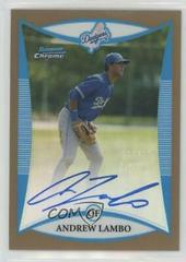 Andrew Lambo [Gold Refractor Autograph] #BCP267 Baseball Cards 2008 Bowman Chrome Prospects Prices