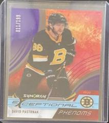 David Pastrnak [Purple] #EP-DP Hockey Cards 2021 Upper Deck Synergy Exceptional Phenoms Prices
