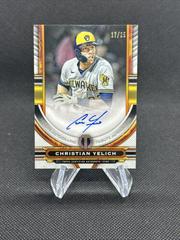 Christian Yelich [Orange] #IPA-CY Baseball Cards 2023 Topps Tribute Iconic Perspectives Autographs Prices