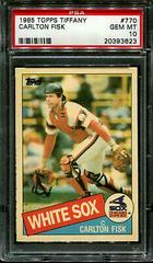 Carlton Fisk Baseball Cards 1985 Topps Tiffany Prices