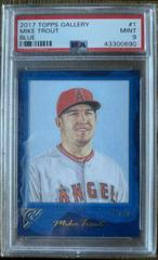 Mike Trout [Blue] #1 Baseball Cards 2017 Topps Gallery Prices
