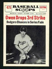 Owen Drops 3rd [Strike] #475 Baseball Cards 1961 NU Card Scoops Prices