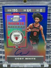 Coby White [Autograph Blue] #102 Basketball Cards 2019 Panini Contenders Optic Prices