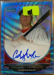 Cody Asche [Blue Wave Refractor] #BCACA Baseball Cards 2013 Bowman Chrome Prospect Autograph Prices