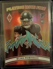 Bijan Robinson [Teal] #PWF-3 Football Cards 2023 Panini Phoenix Playing with Fire Prices