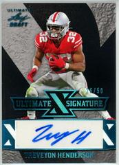 TreVeyon Henderson #UXS-TH1 Football Cards 2022 Leaf Ultimate Draft X Autographs Prices