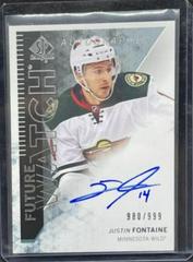 Justin Fontaine [Limited Autograph Patch] #281 Hockey Cards 2013 SP Authentic Prices
