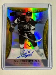 Quinton Byfield [Gold Autograph] #30 Hockey Cards 2022 Upper Deck Trilogy Prices