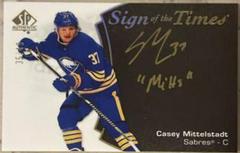 Casey Mittelstadt [Black Gold Ink] Hockey Cards 2021 SP Authentic Sign of the Times Autographs Prices