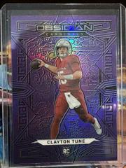 Clayton Tune [Purple Flood Electric Etch FOTL] #104 Football Cards 2023 Panini Obsidian Prices
