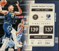 Nikola Jokic Basketball Cards 2021 Panini Contenders Game Night Ticket Prices