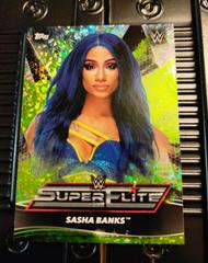 Sasha Banks [Green] #SE13 Wrestling Cards 2021 Topps WWE Superstars Super Elite Prices