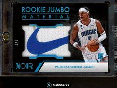 Paolo Banchero [Brand Logo] #RJM-PBC Basketball Cards 2022 Panini Noir Rookie Jumbo Material Prices