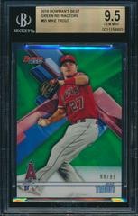 Mike Trout [Green Refractor] #65 Baseball Cards 2018 Bowman's Best Prices