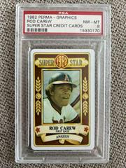 Rod Carew Baseball Cards 1982 Perma Graphics Super Star Credit Cards Prices
