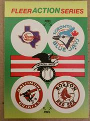 Rangers, Blue Jays, Orioles, Red Sox Baseball Cards 1990 Fleer Action Series Stickers Prices