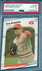 Tom Browning #228 Baseball Cards 1988 Fleer Glossy Prices
