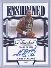 Karl Malone #2 Basketball Cards 2022 Panini Flawless Enshrined Signature Prices